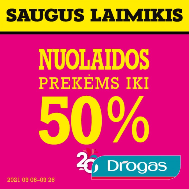 Drogas BigSale Saugus laimikis 2021 09 PC banner 600x600