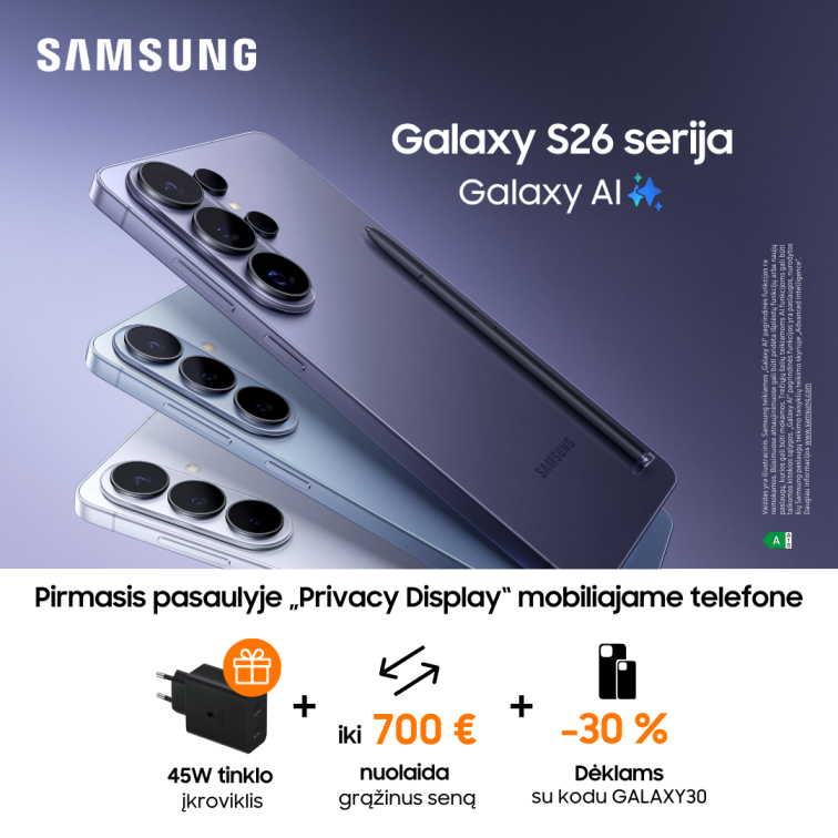 Samsung Galaxy S26 serija akcija